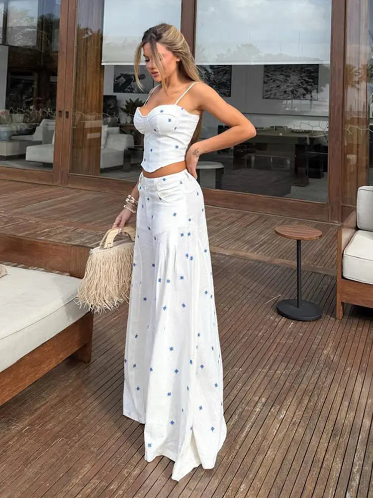 White two piece outfit