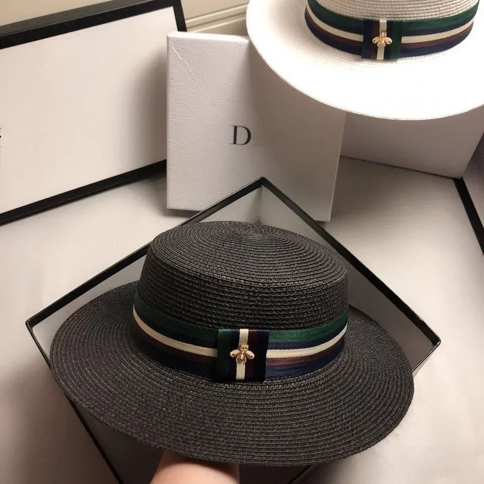 Black Straw Summer Hat