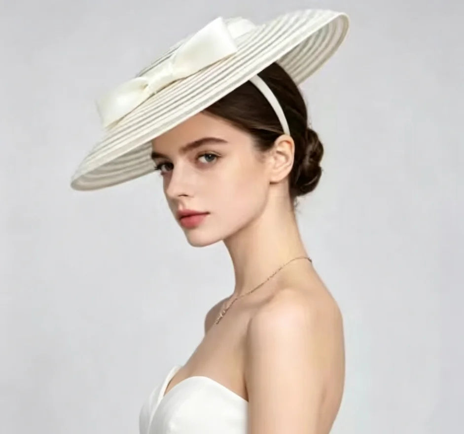 Satin Bow Church Hat