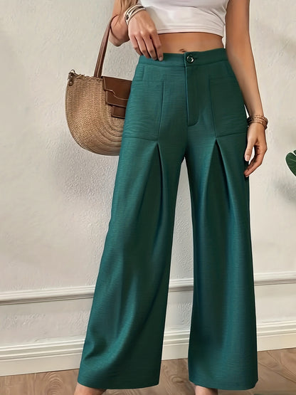 High waist green trousers