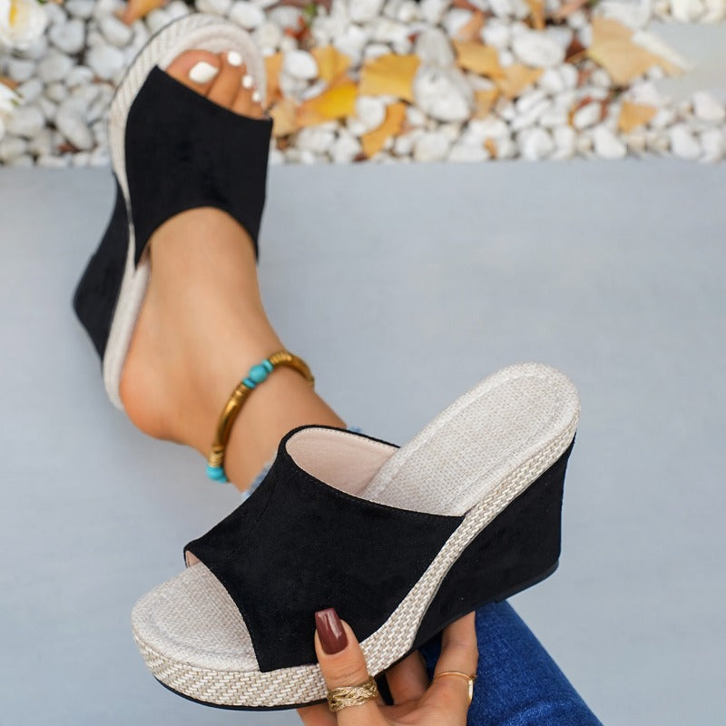 Open toe wedge sandals