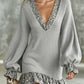Leopard ruffle sweater dress