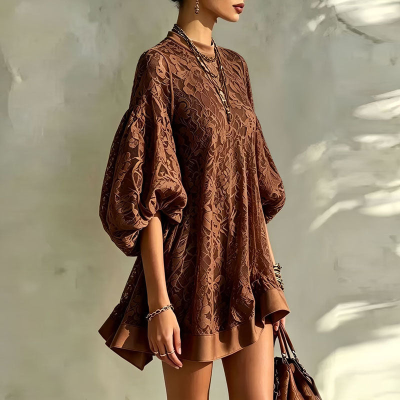 Flowy balloon sleeve tunic