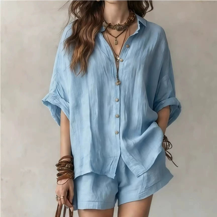 Solid color two piece
