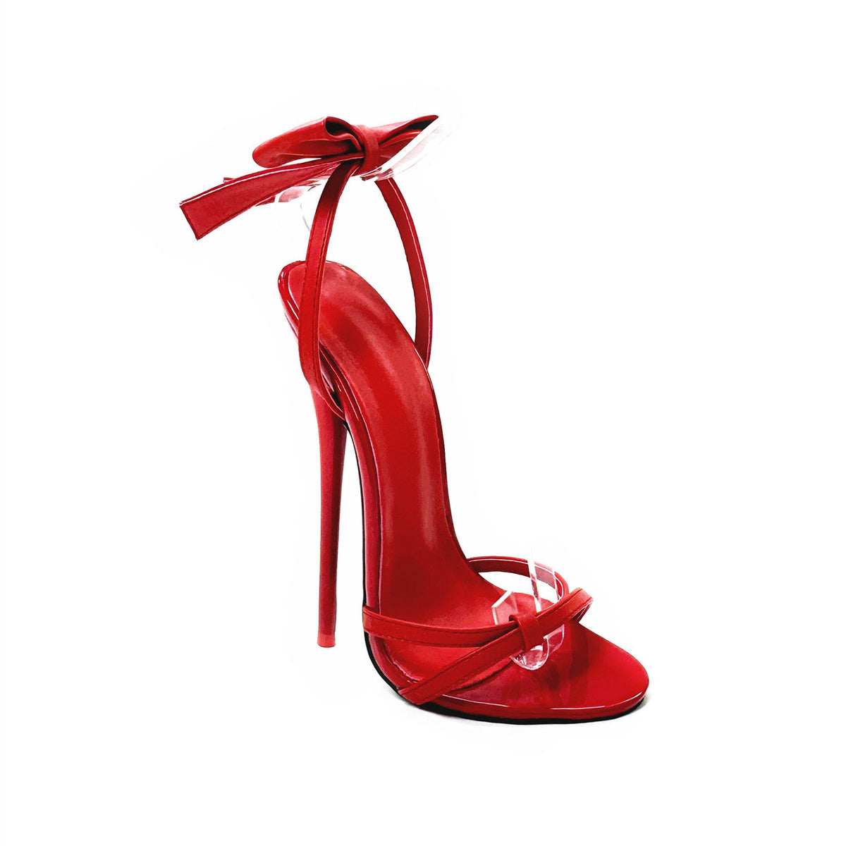 Strappy bow high heels