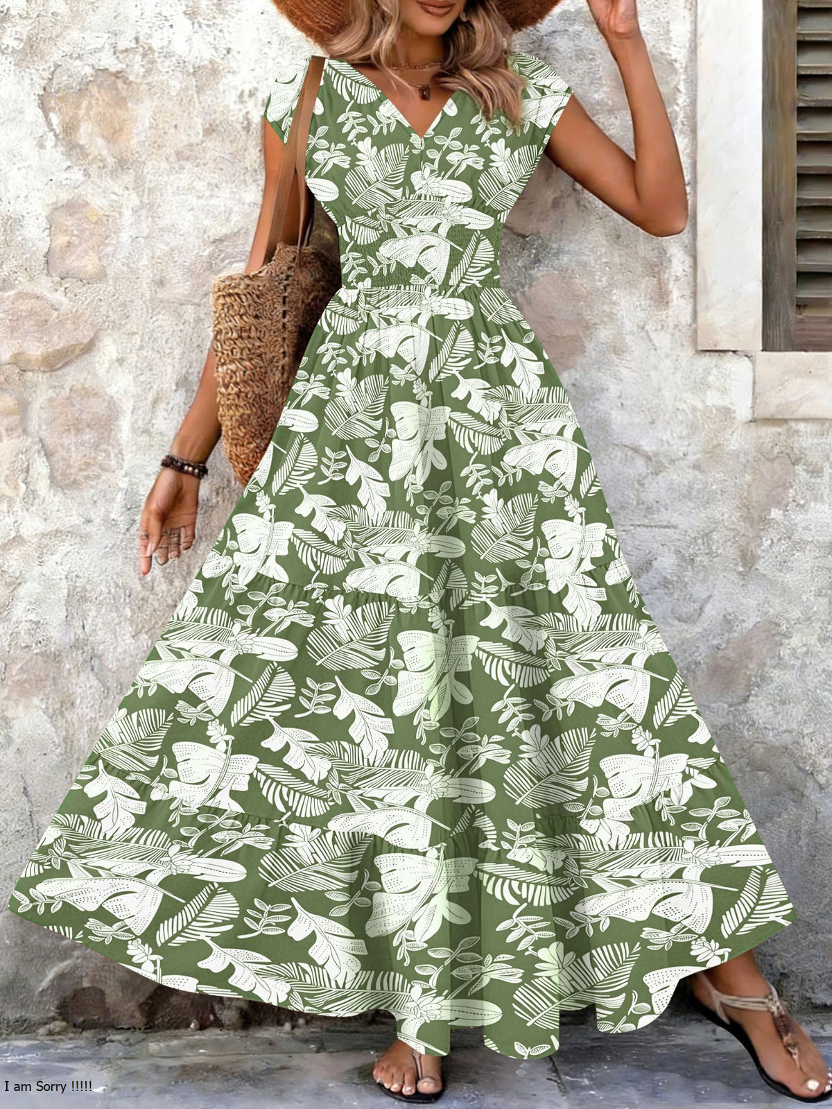 Floral cap sleeve dress