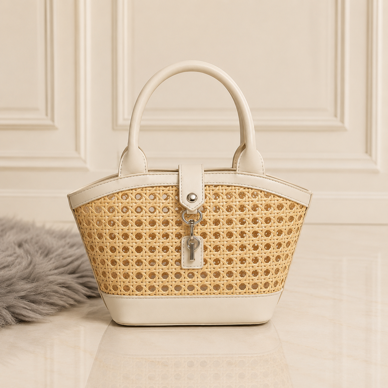 Rattan Woven Crossbody Bag