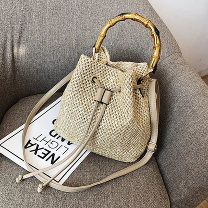 Chic bamboo handle bag
