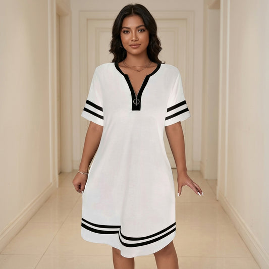 knee length casual t shirt dress