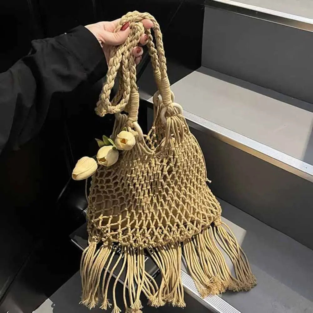 Macrame beach bag