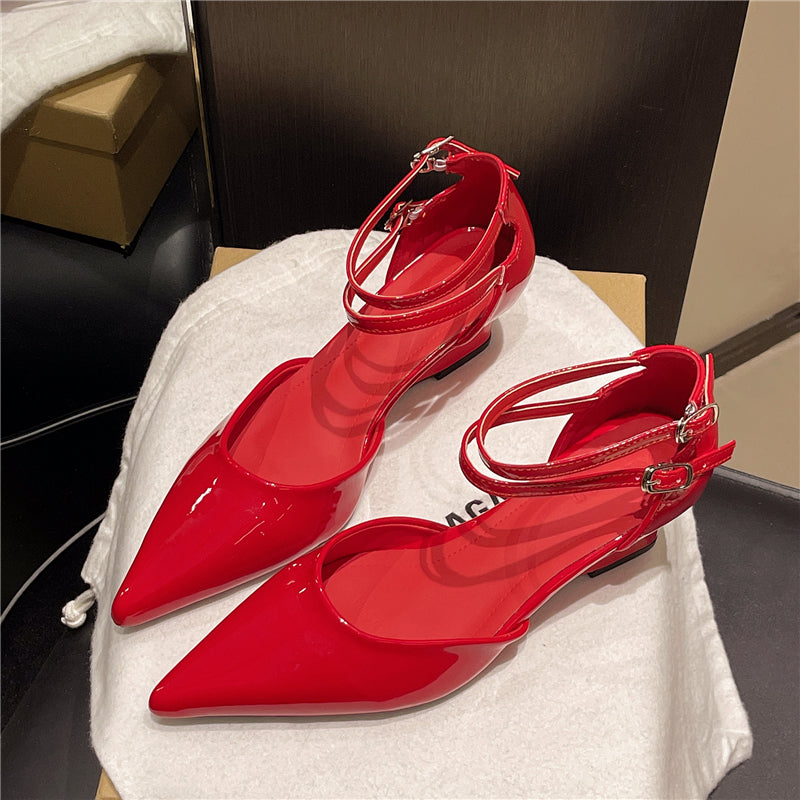 Open side wedge flats