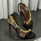 Black open toe heels