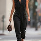 zip front cargo jumpsuit