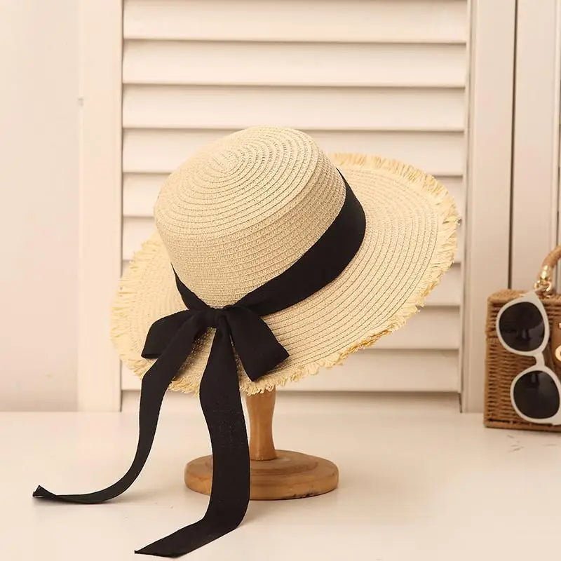 Wide brim straw hat
