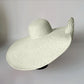 Cream oversized floppy beach hat