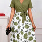 Olive green wrap waist