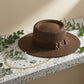 Elegant flat crown hat