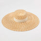 white  ribbon woven summer hat