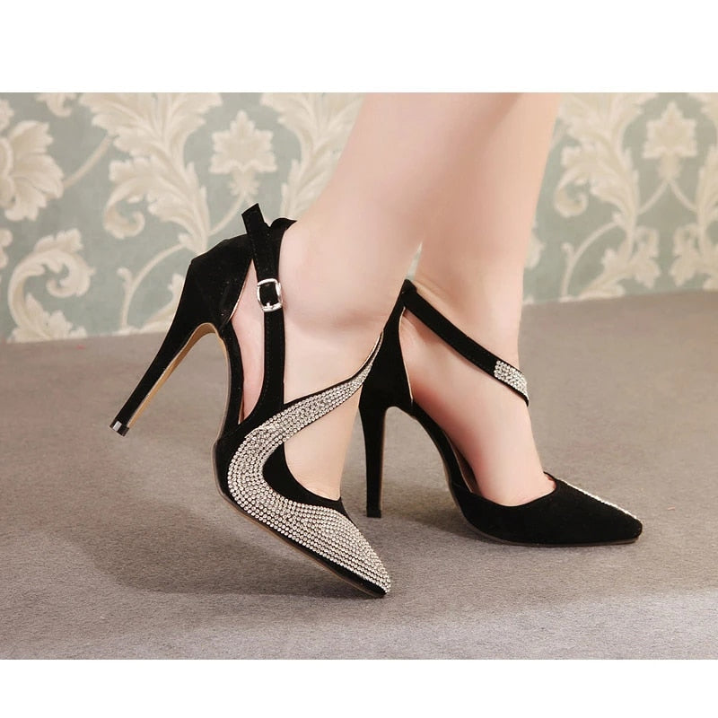 Brand design high heels Rhinestone women pumps