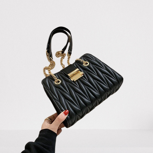 Black Checkered Tote Shoulder Bags With Inner Pouch,PU Vegan Leather Luxury  Woman Handbag Bucket Bag Checkered Mini Floral Shape Fashion Handbags