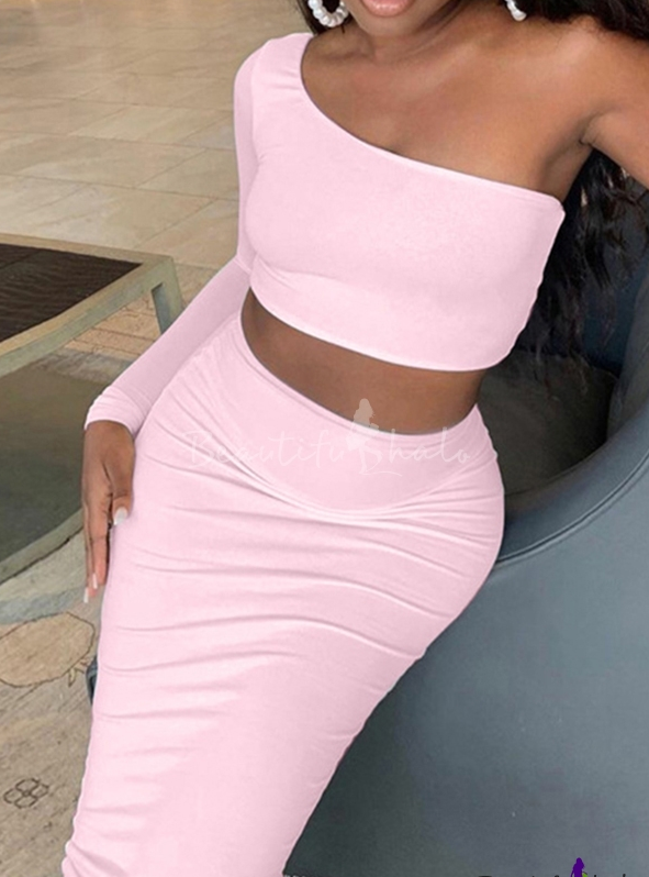 Crop Top and Skirt Set