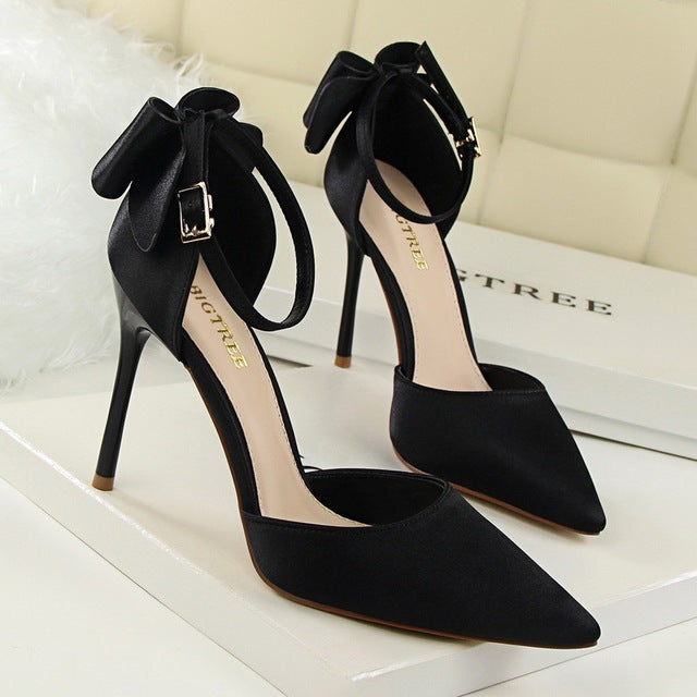 Black Ankle Strap Pumps