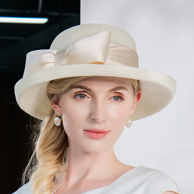 Womens white hats for hot sale church