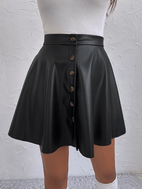 Corduroy Skirts:  Button Mini Skirts