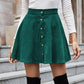 Corduroy Skirts:  Button Mini Skirts