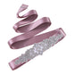 Bridal Rhinestone Wedding Belt,Bridal Belt for Women,Bride Crystal Rhinestone Sash Belt with Ribbons