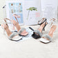 Sandals Rhinestone High Heels Strappy Sliver Wedding Shoes