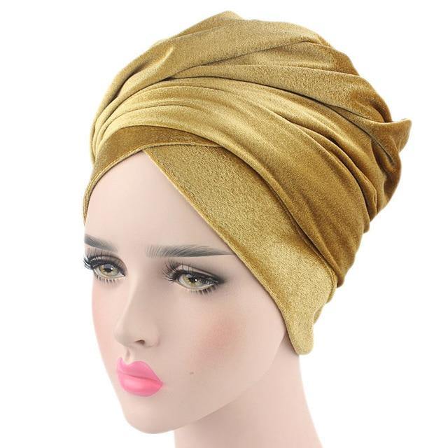 Ladies Turban: Long Tailed Plain Cap