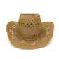 Fashion Hollowed Handmade Cowboy Straw Hat