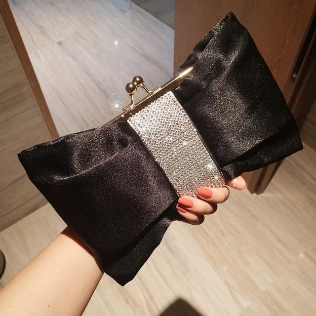 Small PU Leather Hard Case, Evening Clutch Bag, Bridesmaid Purse, Silver  Black - Shop Thing.Is Handbags & Totes - Pinkoi