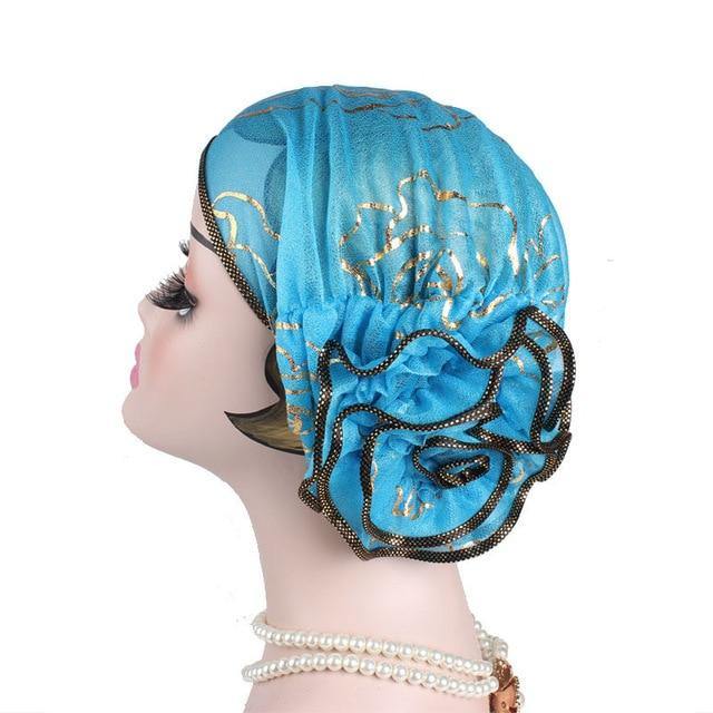 greatexpectation Big Flower Muslim Hijab Headwear freeshipping - greatexpectation