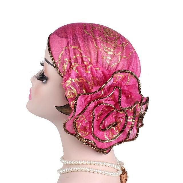 greatexpectation Big Flower Muslim Hijab Headwear freeshipping - greatexpectation