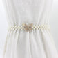 Pearl belt: Rhinestone Elastic Belt with Pearls