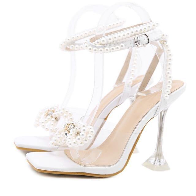 White high heels