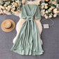 Summer midi dress: Women Summer Midi French Dress