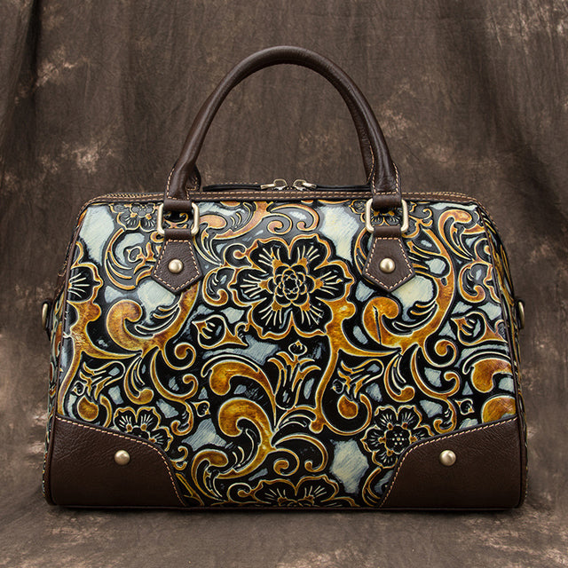 Luxury Handbag Genuine Leather Retro Hand Bag