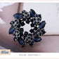 Morkopela Big Flower Crystal Brooch For Women Fashion Brooch Pin Bouquet Rhinestone Brooches And Pins Scarf Clip Jewelry