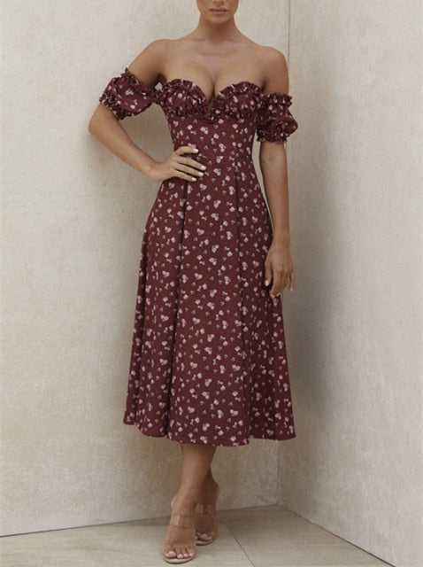 Floral print dress with sleeves: Printed Dress