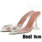 Luxury Women Pumps 2022 Transparent High Heels Sexy Pointed Toe Slip-on Wedding Party Brand Fashion Shoes For Lady Size 34-43