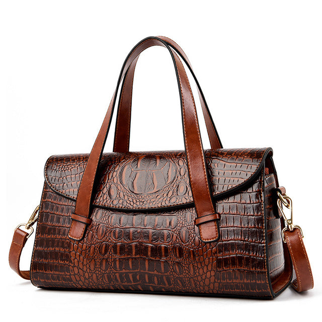 Crocodile Luxury Leather Handbags Vintage