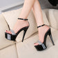 Platform High Heels Shoes Luxury Crystal Ladies Shoes