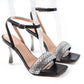Sandals Rhinestone High Heels Strappy Sliver Wedding Shoes
