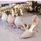 Rhinestone French High Heels Wedding Shoes
